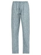 Matchesfashion.com Zimmerli - Poetic Floral Print Cotton Pyjama Trousers - Mens - Blue