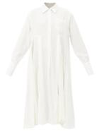 Peter Do - Pleated Crepe Shirt Dress - Womens - White