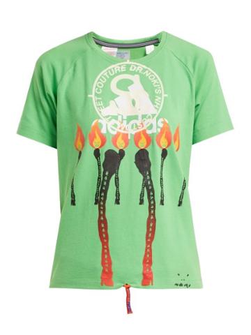 Matchesfashion.com Noki - Customised Street Couture T Shirt - Womens - Green Multi