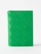 Bottega Veneta - Intrecciato Leather Bi-fold Wallet - Mens - Green