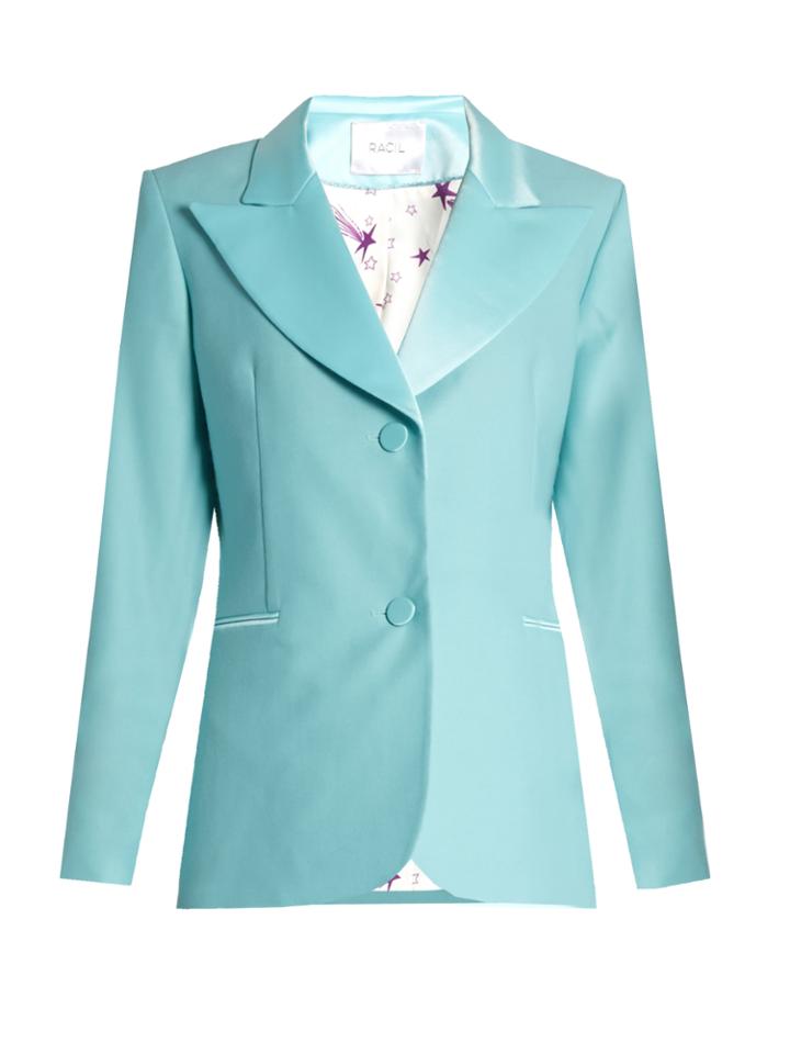 Racil Bowie Single-breasted Satin Jacket