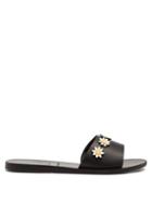 Matchesfashion.com Ancient Greek Sandals - X Fabrizio Viti Paola Embellished Leather Slides - Womens - Black