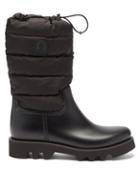 Moncler - Ginette Logo-patch Quilted-nylon And Rubber Boots - Womens - Black