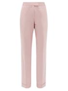 Matchesfashion.com Officine Gnrale - Vera Cotton Poplin Trousers - Womens - Light Pink