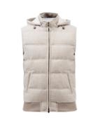 Thom Sweeney - Wool-blend Twill Down Gilet - Mens - Beige
