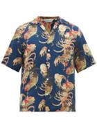 Matchesfashion.com Nipoaloha - Aloha Gamecock Cotton Shirt - Mens - Navy