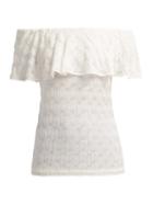 Matchesfashion.com Missoni Mare - Off The Shoulder Knit Top - Womens - White