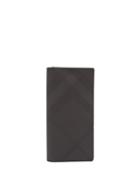 Mens Accessories Burberry - Cavendish London-check Canvas And Leather Wallet - Mens - Dark Grey