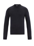 Matchesfashion.com Fusalp - Damien Bonded-striped Merino-wool Sweater - Mens - Navy