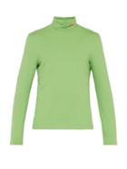 Matchesfashion.com Calvin Klein 205w39nyc - Roll Neck Cotton Blend Top - Mens - Green