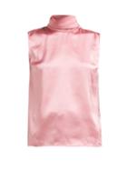 Matchesfashion.com Roksanda - Merla Neck Tie Silk Top - Womens - Pink