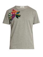 Valentino Floral-appliqu Cotton T-shirt