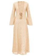 Matchesfashion.com Dodo Bar Or - Jane Cotton-crochet Maxi Dress - Womens - Beige