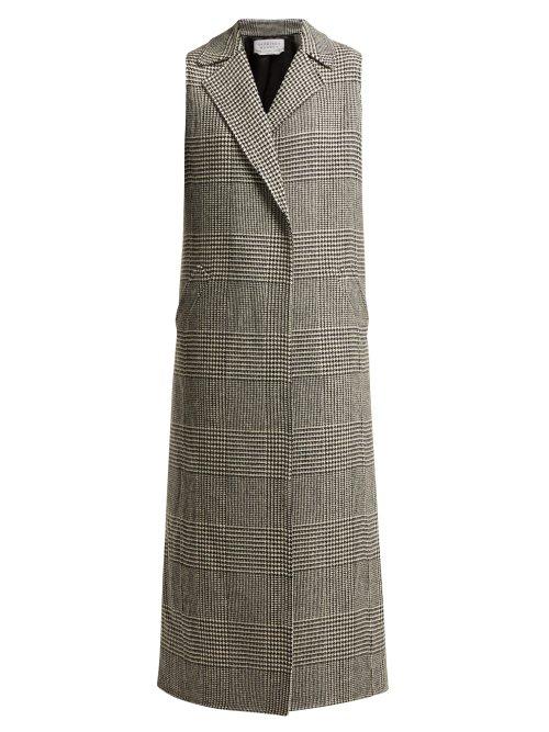 Matchesfashion.com Gabriela Hearst - Antonia Houndstooth Cashmere Blend Gilet - Womens - Black White