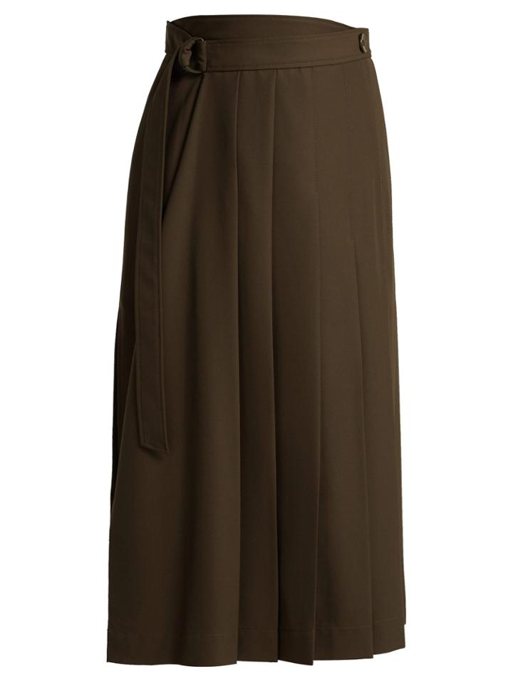 Joseph Fleet Pleated Midi Skirt