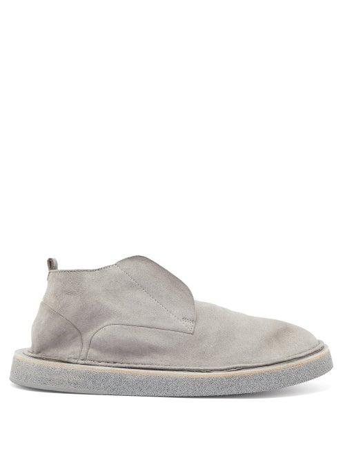 Matchesfashion.com Marsll - Stratone Slip-on Suede Derby Shoes - Mens - Grey