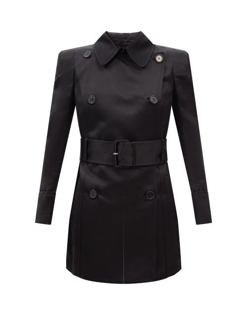 Tom Ford - Double-breasted Silk-satin Trench Coat - Womens - Black