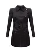 Tom Ford - Double-breasted Silk-satin Trench Coat - Womens - Black