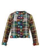 Matchesfashion.com Ashish - Sequinned Checked Jacket - Womens - Green Multi