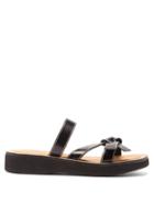Matchesfashion.com Loewe - Gate Leather Flatform Sandals - Womens - Black