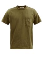 Matchesfashion.com Les Tien - Classic Pocket Heavyweight Cotton-jersey T-shirt - Mens - Khaki