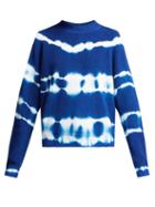 Matchesfashion.com Msgm - Bleached Cotton Sweater - Womens - Blue