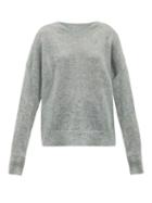 Matchesfashion.com Isabel Marant Toile - Cliftony Mohair Blend Sweater - Womens - Grey