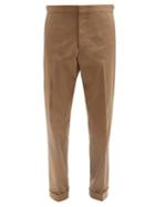 Matchesfashion.com Caruso - Macbeth Cotton-blend Twill Straight-leg Trousers - Mens - Khaki