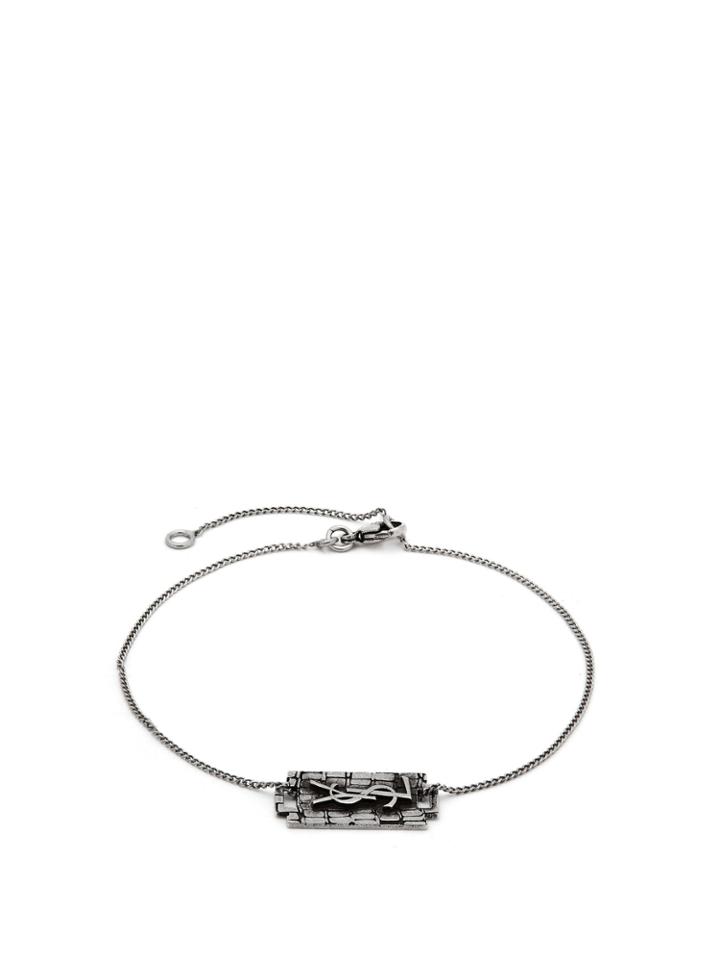 Saint Laurent Razor-blade Logo-charm Bracelet
