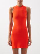 Victoria Beckham - Vb Body Compact-jersey Mini Dress - Womens - Orange