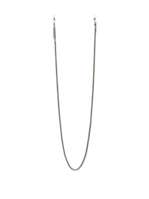 Matchesfashion.com Frame Chain - Matte Web Mesh Rope Glasses Chain - Womens - Silver
