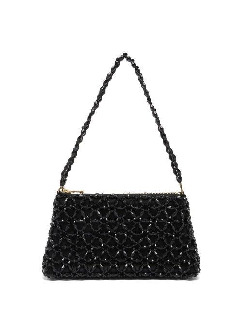 Ladies Bags Shrimps - Dawson Floral-beaded Bag - Womens - Black