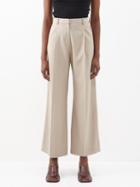 Toteme - Deep-pleat Trousers - Womens - Beige