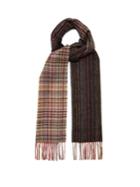 Paul Smith Striped And Checked Wool Scarf