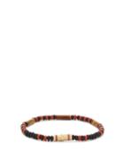 Matchesfashion.com Luis Morais - Ruby, Onyx, Carnelian & 14kt Gold Bracelet - Mens - Burgundy