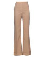 Nina Ricci Wide-leg Turn-up Wool Trousers