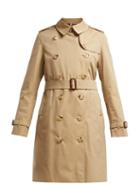 Matchesfashion.com Burberry - Kensington Cotton Gabardine Trench Coat - Womens - Beige