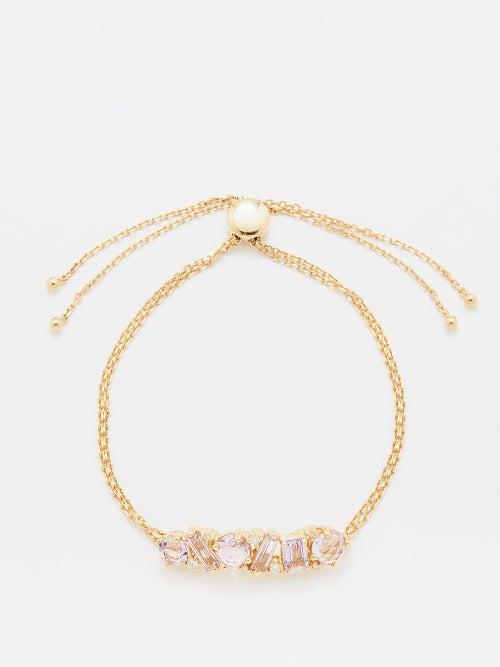 Suzanne Kalan - Diamond, Topaz & 14kt Gold Bracelet - Womens - Pink Multi
