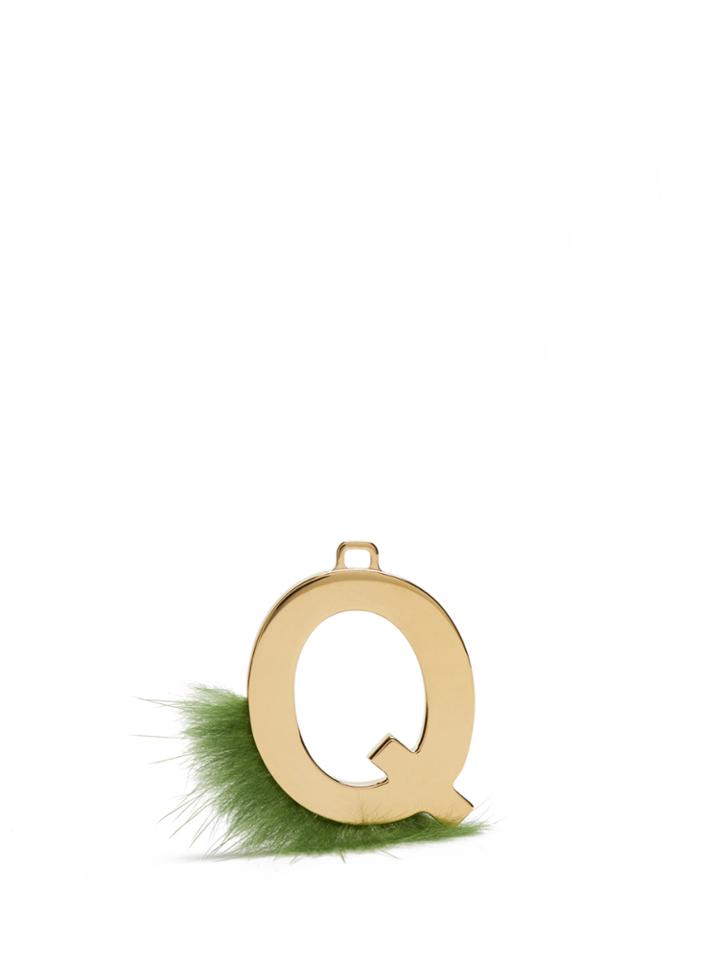 Fendi Abclick Letter 'q' Key Charm
