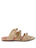 Le Monde Beryl - Knotted Linen Slides - Womens - Beige