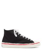 Matchesfashion.com Marni - Painted-sole High-top Canvas Trainers - Mens - Black White