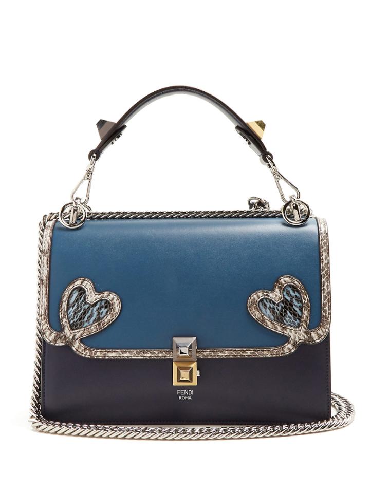 Fendi Kan I Heart-detail Leather Shoulder Bag
