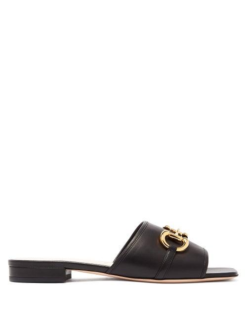 Matchesfashion.com Gucci - Deva Leather Mules - Womens - Black