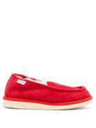 Matchesfashion.com Suicoke - Og 105comab Shearling Lined Corduroy Loafers - Womens - Red