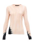 Matchesfashion.com Proenza Schouler - Tie-dye Rib-knitted Sweater - Womens - Pink Print