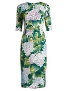 Dolce & Gabbana Ortensia-print Strech-silk Charmeuse Dress