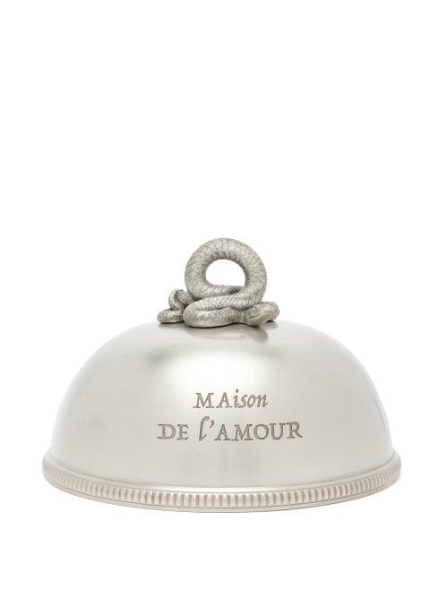 Matchesfashion.com Gucci - Snake-handle Silver-plated Cloche - Silver