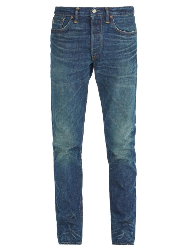 Rrl Mid-rise Slim-leg Jeans