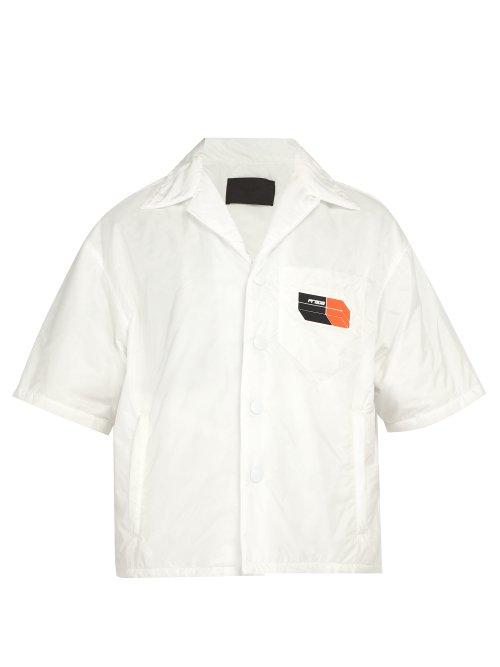 Matchesfashion.com Prada - Padded Short Sleeved Shirt - Mens - White
