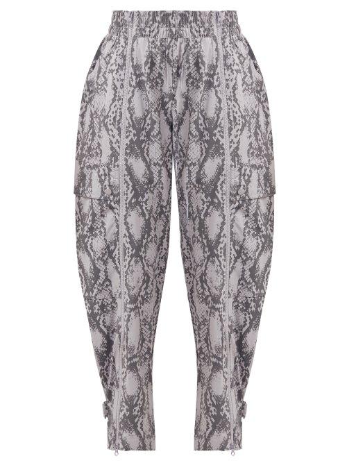 Matchesfashion.com Adidas By Stella Mccartney - Performance Snakeskin Print Track Pants - Womens - Grey Print